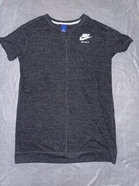 Nike Women’s 1X Gray Athletic Gym Dress Short Sleeve Logo Activewear Workout